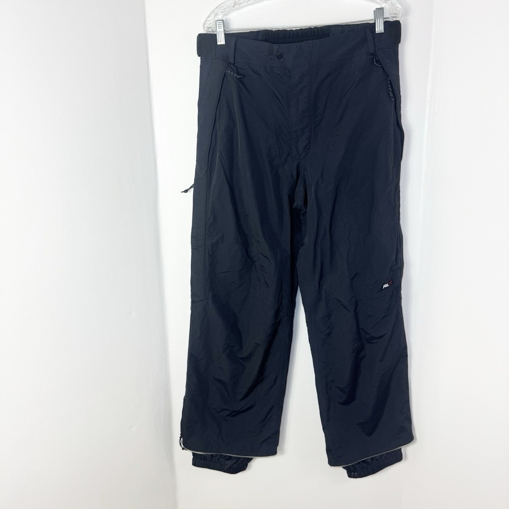 Vtg RLX Polo Sport Ralph Lauren Mens Snow Pants M Black Winter Ski Outdoor Y2K